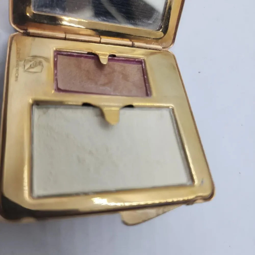 Vintage Elgin Silhouette Lady Powder Compact Mirror Original Makeup Art Deco